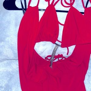 COPY - Cute club shirt with jeweled bikini underneath